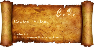 Czukor Vitus névjegykártya